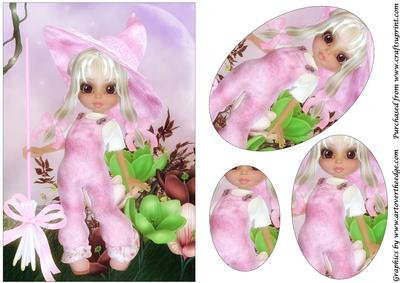 Cute Pink Halloween Witch Oval Pyramid