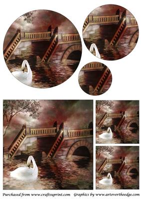 Swan Fantasy Circle Pyramid