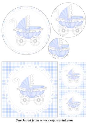 Baby Boy Carriage Circle Pyramid