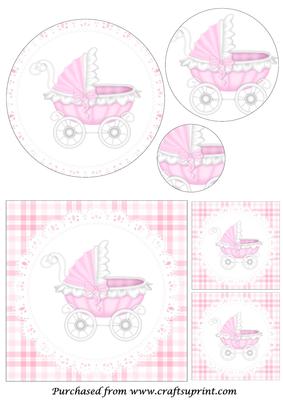 Baby Girl Carriage Circle Pyramid