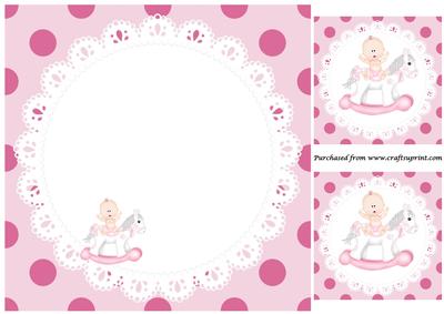 Baby Girl Rocking Horse Insert