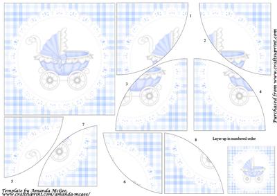Baby Boy Carriage Curved Spiral Stacker