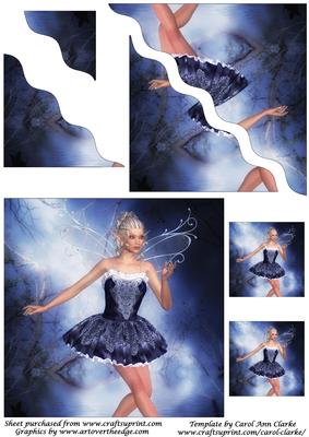 Ballerina Fairy Square Wavy Corner Stacker 1