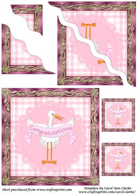 New Baby Girl Square Wavy Corner Stacker