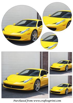 Yellow Ferrari Circle Pyramage