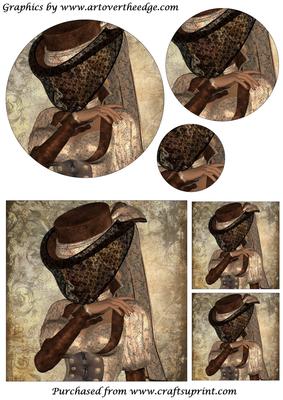 Vintage Lady Circle Pyramid