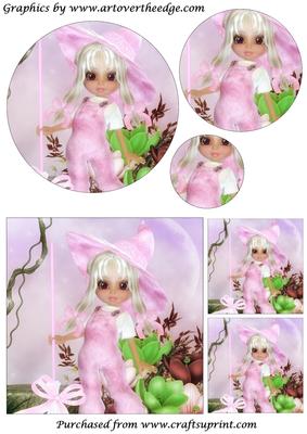 Cute Pink Halloween Witch Circle Pyramid