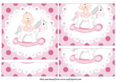 Baby Girl Rocking Horse Bottom Stacker