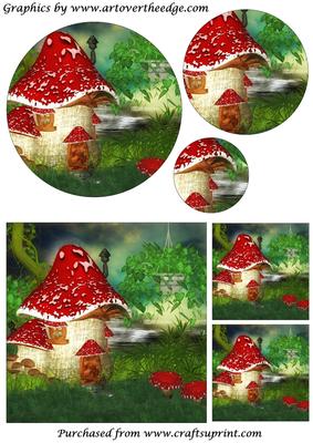 Mushroom House Circle Pyramid