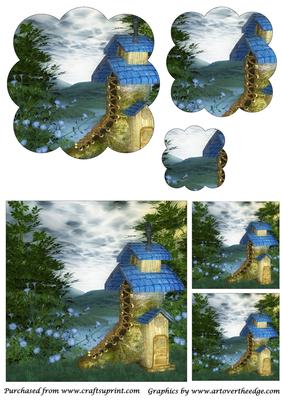 Fairy House Scalloped Pyramid