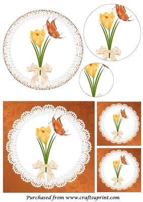 Golden Crocus Circle Pyramid