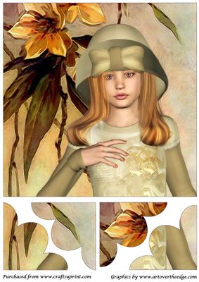 Retro Girl Quadro Petal Corner Stacker
