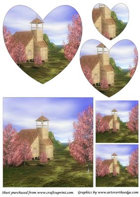 Wooden Church Heart Shaped Pyramid