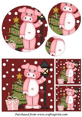 Christmas Pig Circle Pyramid 4