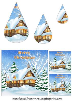 Christmas House Teardrop Pyramid