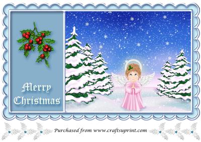 Christmas Angel Card A4