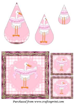 New Baby Girl Teardrop Pyramid