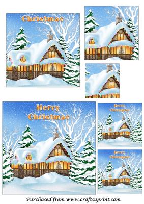 Christmas House Square Pyramid