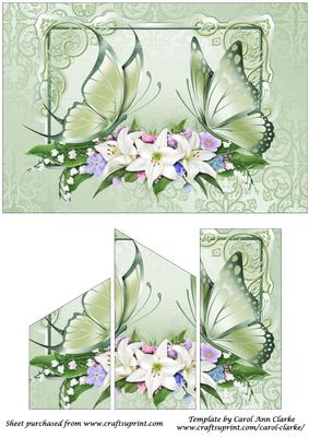 Butterflies and Flowers Quick Card