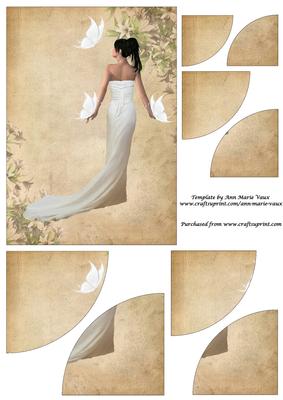 Bride in White Dress Duo Corner Stacker