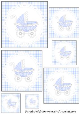Baby Boy Carriage Toppers