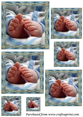 Baby Boy Feet Toppers