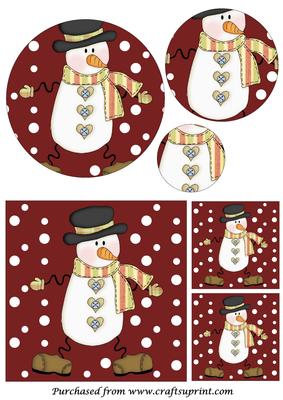 Christmas Snowman Circle Pyramid 1