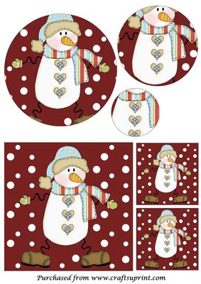 Christmas Snowman Circle Pyramid 2