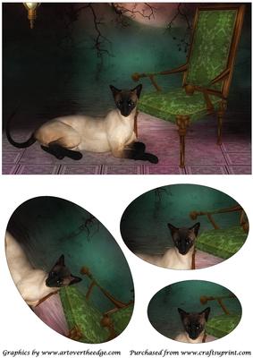 Cat and Armchair Oval Pyramid