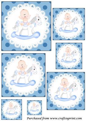 Baby Boy Rocking Horse Toppers