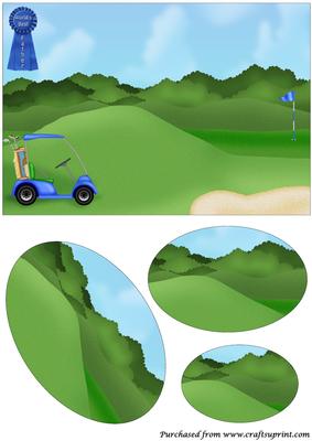 Golfing Dad Oval Pyramid 1