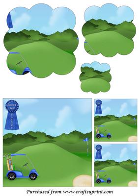 Golfing Dad Scalloped Pyramid 1