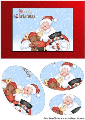 Santa and Friends Oval Pyramid