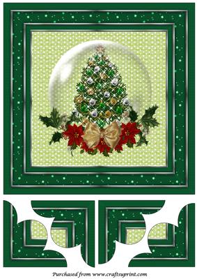 Twinkling Christmas Tree Quadro Petal Corner Stacker