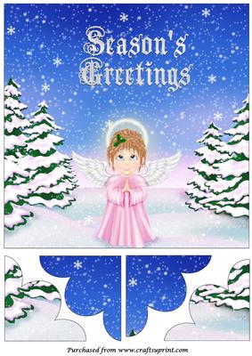 Christmas Angel Quadro Petal Corner Stacker