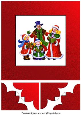 Christmas Carolers Quadro Petal Corner Stacker