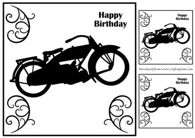 Vintage Harley-davidson Card Topper