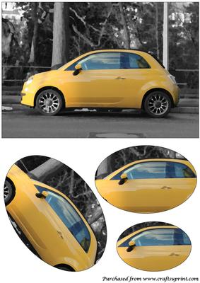 Yellow Fiat Oval Pyramid