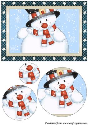Cute Christmas Snowman Circle Pyramid