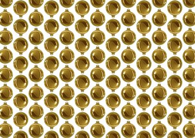Gold Christmas Baubles Background