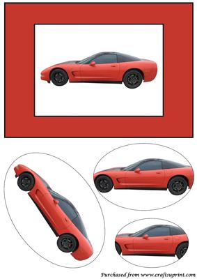Chevrolet Corvette Car Oval Pyramid