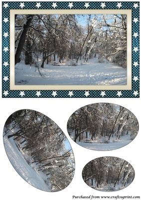 Christmas Scenery Oval Pyramid