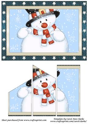 Cute Christmas Snowman Quick Card
