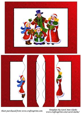 Christmas Carolers Wavy Side Stacker