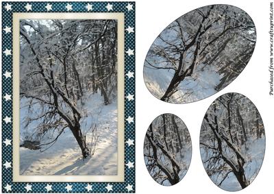 Christmas Scenery Oval Pyramid 2