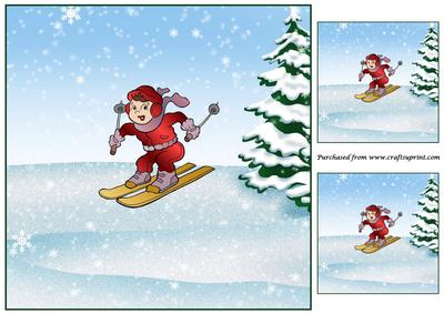 Skiing Girl Topper