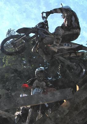 Enduro Rider Watercolour Background 10