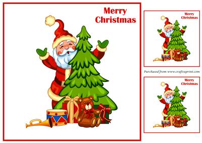 Santa and Christmas Tree Topper