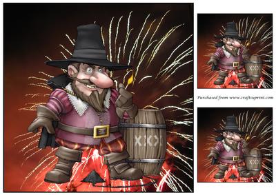 Guy Fawkes Gnome Topper