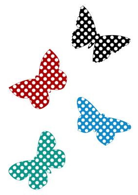 Polka Dot Butterfly Embellishments 1
